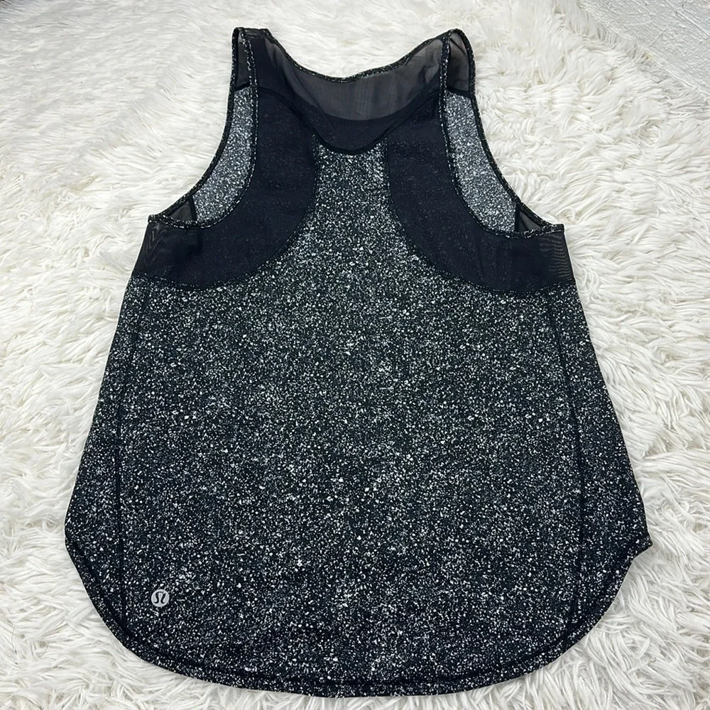 Lululemon Sculpt Tank II Splatter White Black / Black